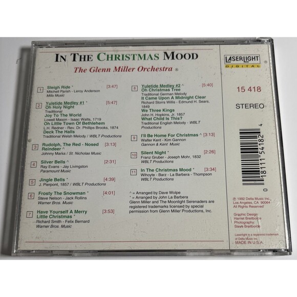 The Glenn Miller Orchestra   In The Christmas Mood  CD   Vintage  1992 - Picture 2 of 5